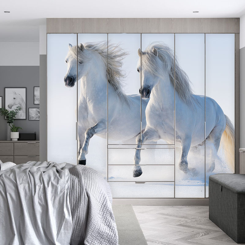 Αυτοκόλλητο ντουλάπας με άλογα